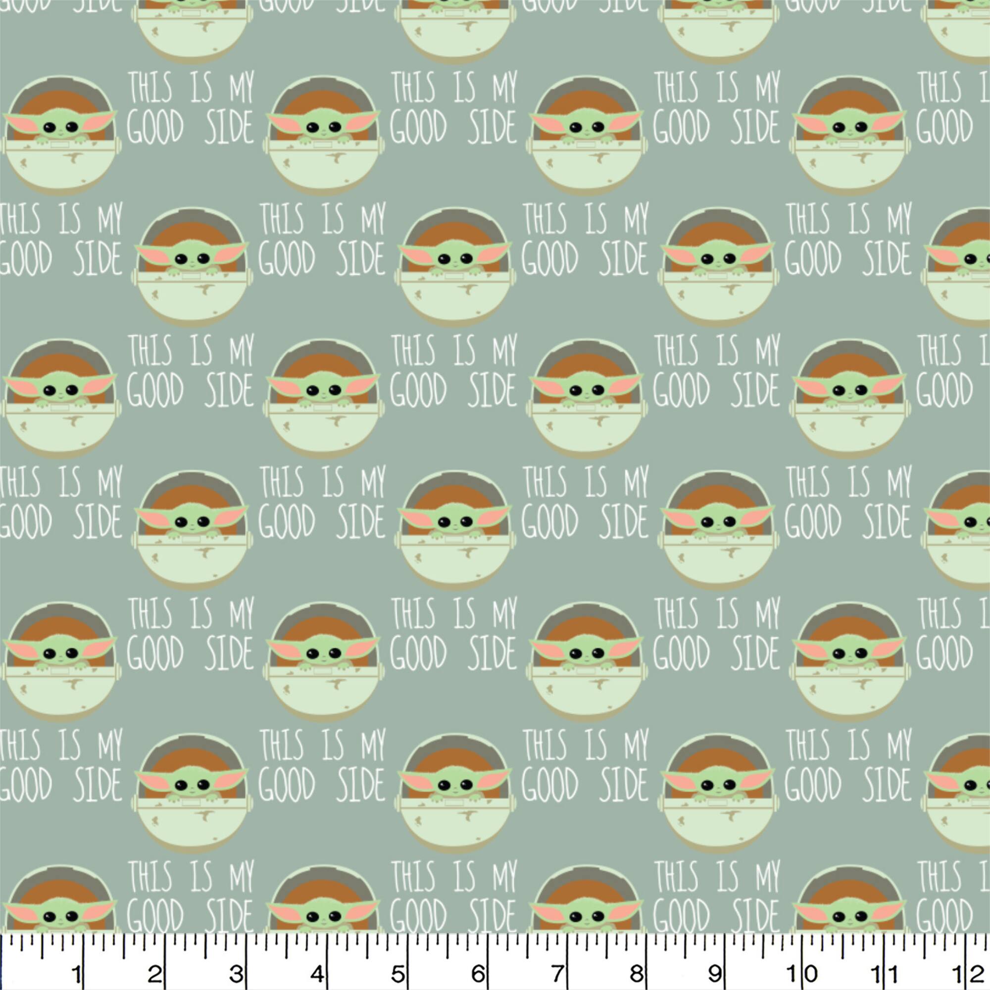 Star Wars™ Baby Yoda Ships Cotton Fabric